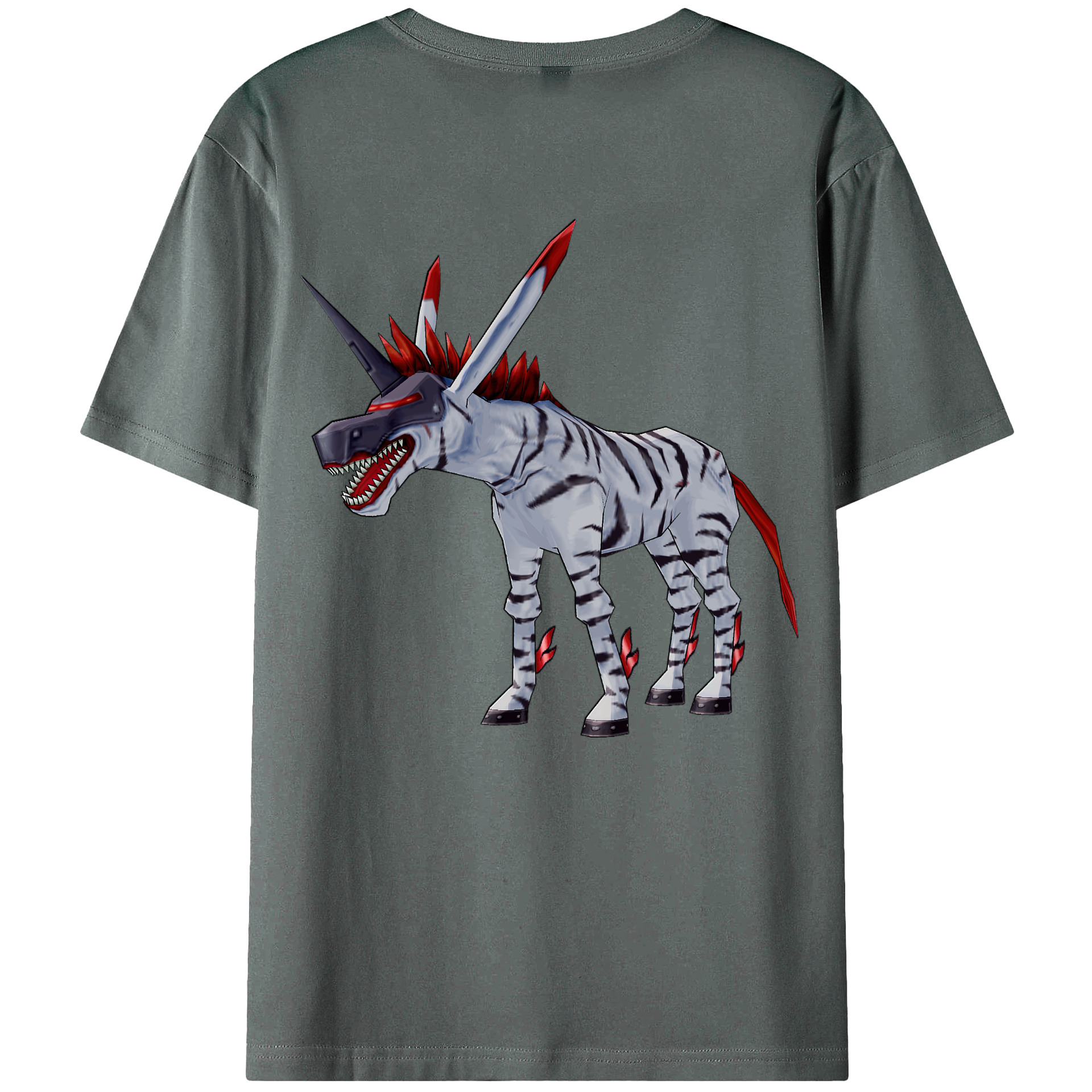 （画像用） Digimon デジタルモンスター/デジモン 綿100％ メンズ半袖Tシャツ（バックプリント） 通気性